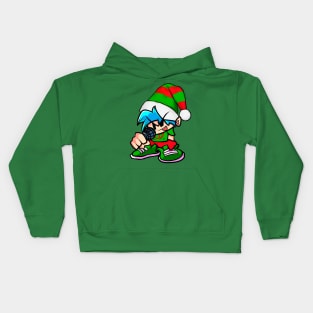 Xmas BoyFriend Elf FNF Detailed Version Kids Hoodie